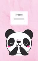 Notebook: Cute Pink Panda Notebooks And Journals Soft Cover Lined Animal Cute Pet Bear For Girls And Teens