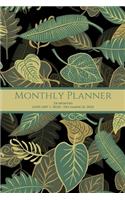 Monthly Planner: Leaves; 24 months; January 1, 2020 - December 31, 2021; 6" x 9"