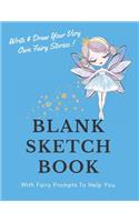 Blank Sketch Book: Write & Draw Your Very Own Fairy Stories in This Large 8.5 x 11" Sketch Book
