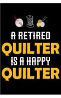 A retired Quilter Is a Happy Quilter: Funny Quilting lined journal Gifts for Quilters who loves Quilting. Best Quilters Lined Journal gifts Idea. Cute Quilters Lined Journal: 100 Page 6"