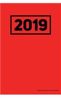 2019 Undated Weekly Monthly Planner Notebook