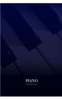 Piano Technician: Piano Tuner Technician Themed College Ruled Composition Notebook Journal.