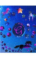 Starry Unicorns Notebook Monogram Series G