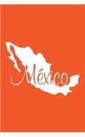 Mexico - Orange Lined Notebook with Margins