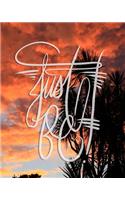 Just Be: 8x10 Inch Zen Meditation/Mindfulness Journal/Notebook - Sunset and Tree