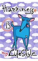 Journal Notebook For Dog Lovers, Happiness Is My Lifestyle Blue Dog 3: Blank Journal To Write In, Unlined For Journaling, Writing, Planning and Doodling, For Women, Men, Kids, 160 Pages, Easy To Carry Size.(18 Wagworthy Plain)