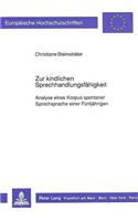 Zur Kindlichen Sprechhandlungsfaehigkeit