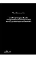 Der Ursprung des Rechts: (German)