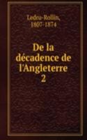 De la decadence de l'Angleterre