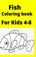 Fish Coloring book For Kids 4-8