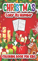 Christmas color by number coloring book for kids