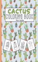 Cactus Coloring Book For Kids: 49 Cute Cactus Coloring Pages For Kids Age (3-7) Boys And Girls Easy & Simple For Relaxation