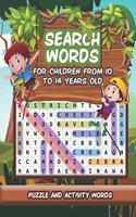 word search puzzle books for children from 10 to 14 years old