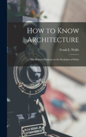 How to Know Architecture; the Human Elements in the Evolution of Styles