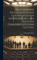 Das Castrense Peculium in Seiner Geschichtlichen Entwickelung Und Heutigen Gemeinrechtlichen Geltung