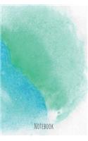 Notebook: A5 Notizbuch grün-blau Liniert 120 Seiten - Notizblock - Tagebuch - Terminplaner - Schreibheft für Notizen 6x9