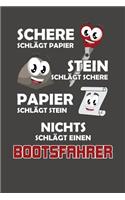 Schere Schlägt Papier - Stein schlägt Schere - Papier schlägt Stein - Nichts schlägt einen Bootsfahrer