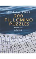 Mind Twisters - 200 Fillomino Puzzles - Moderate Volume 2