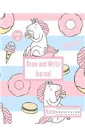 Draw & Write Journal Grades K-2: Primary Composition Notebook Story Paper with Dotted Midline Writing & Picture Space: 6x9 Inch, 120 Pages