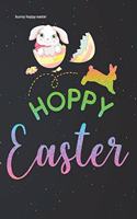 Bunny Hoppy Easter: Happy Bunny Easter Eggs Lined Notebook and Journal Composition Book Diary Gift