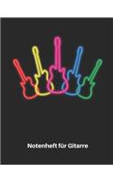 Notenheft Für Gitarre: Retro 80s E Gitarren Notenbuch 110 Seiten Mit Leeren Tabs Und Akkord Feldern. Tolle Geschenk Idee Für Gitarristen, Gitarren Lehrer Und Schüler.