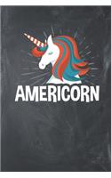 Americorn: Lined Journal Lined Notebook 6x9 110 Pages Ruled