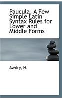 Paucula, a Few Simple Latin Syntax Rules for Lower and Middle Forms