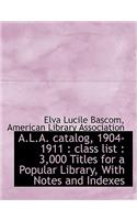 A.L.A. Catalog, 1904-1911