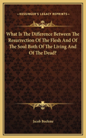 What Is The Difference Between The Resurrection Of The Flesh And Of The Soul Both Of The Living And Of The Dead?