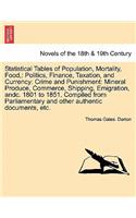 Statistical Tables of Population, Mortality, Food,