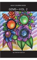 Adult Coloring Book - Gems