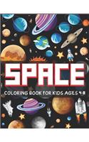 Space Coloring Book for Kids Ages 4-8