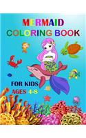 Mermaid Coloring Book For Kids Ages 4-8
