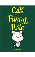 Cats Funny Note: Blank Sheet Music Standard Manuscript Paper / Music Manuscript Paper / Staff Paper / Musicians Notebook [ Book Bound (Perfect Binding) 100 pages * L