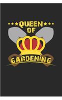 Queen of gardening: 6x9 Gardening - grid - squared paper - notebook - notes