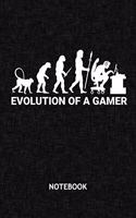 Evolution of a Gamer: Games Player NOTEBOOK Grid-lined 6x9 - Gaming Journal A5 Gridded - Nerds Planner Video Games 120 Pages SQUARED - Gamers Saying Diary Evolution of a 