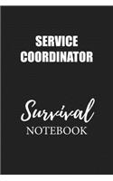 Service Coordinator Survival Notebook: Small Undated Weekly Planner for Work and Personal Everyday Use Habit Tracker Password Logbook Music Review Playlist Diary Journal
