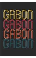 Vintage Gabon Notebook - Retro Gabonese Journal - Gabonese Gift - Gabonese Diary: Medium College-Ruled Journey Diary, 110 page, Lined, 6x9 (15.2 x 22.9 cm)
