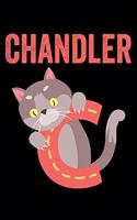 Chandler: Animals Coloring Book for Kids, Weekly Planner, and Lined Journal Animal Coloring Pages. Personalized Custom Name Initial Alphabet Christmas or Birt