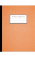 Composition Notebook - Canvas Collection, 8.5 x 11, College Ruled, 100 pages: Classic Orange