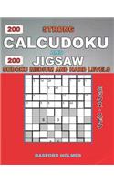 200 Strong Calcudoku and 200 Jigsaw Sudoku. Medium and hard levels.: 9x9 Calcudoku complicated version amateur - professional levels + 9x9 Jigsaw Even - Odd puzzles X diagonal sudoku middle - difficult levels. (plus 5