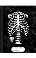 Baby Skeleton X-Ray Bones Composition Notebook: College Ruled 93/4 X 71/2 100 Sheets 200 Pages for Writing