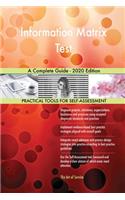 Information Matrix Test A Complete Guide - 2020 Edition