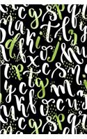 Journal Notebook Sparkly Letters Pattern 2