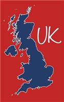 UK - National Colors 101 - Lined Notebook with Margins - 5X8: 101 Pages, 5 x 8, Medium Ruled, Journal, Soft Cover