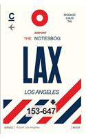The Notesbog: 6"x9", airport edition LAX, cornell liniert, 142p Notizbuch im 6x9 Zoll Format in der Airport Edition LAX