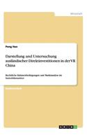 Darstellung und Untersuchung ausländischer Direktinvestitionen in der VR China