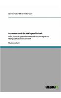 Luhmann und die Weltgesellschaft: Lässt sich auf systemtheoretischer Grundlage eine Weltgesellschaft erkennen?