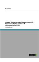 Analyse des Konzernabschlusses hinsichtlich bilanzierter Risiken bei der K+S Aktiengesellschaft 2007