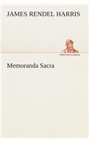 Memoranda Sacra: (English)